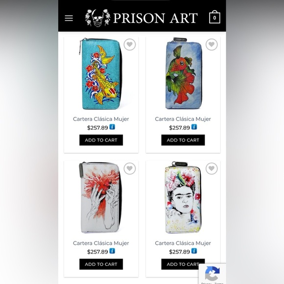 PRISON ART RED FLORAL EXCLUSIVE DESIGN WOMENS LEATHER WALLET - Picture 10 of 10